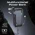 Promate Dual-Mode AC/DC Charger and 10000mAh Power Bank with 20W USB-C Port, Built-In USB-C Cable, 22.5W USB-A Quick Charge, Digital Display, and Multi-Protection System for Safe - Black